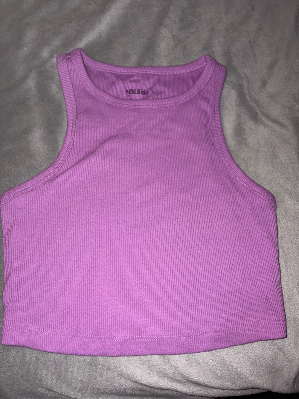 wild fable Cropped Ribbed Tank Top - Lavender
